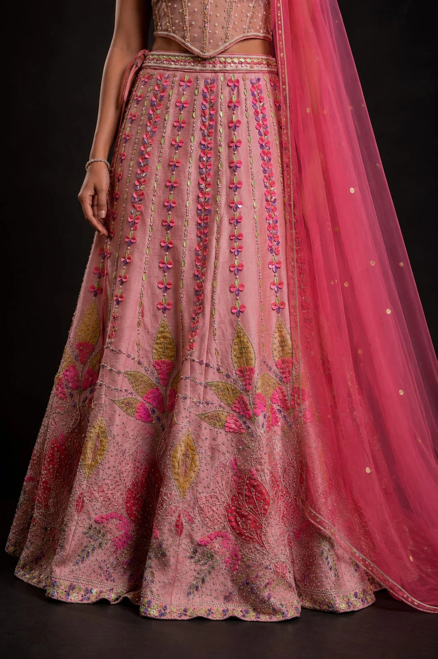 pink lehenga