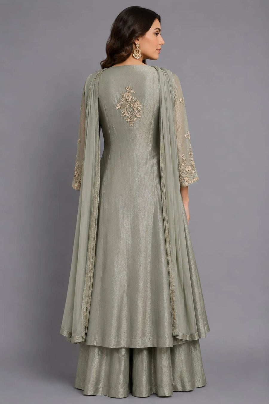 olive green  indo western