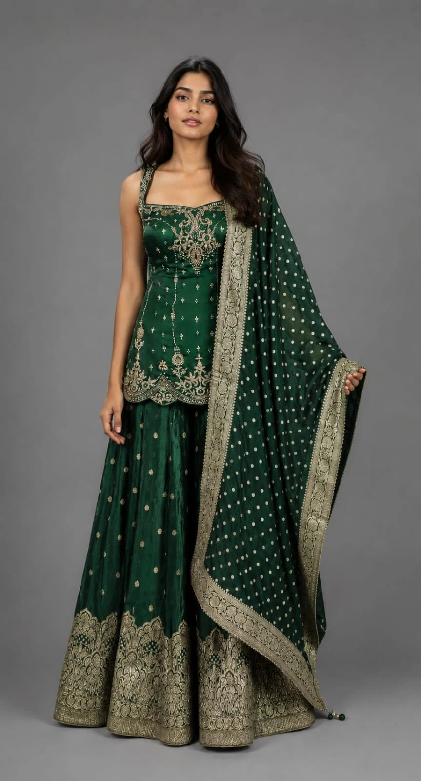 bottle green sharara
