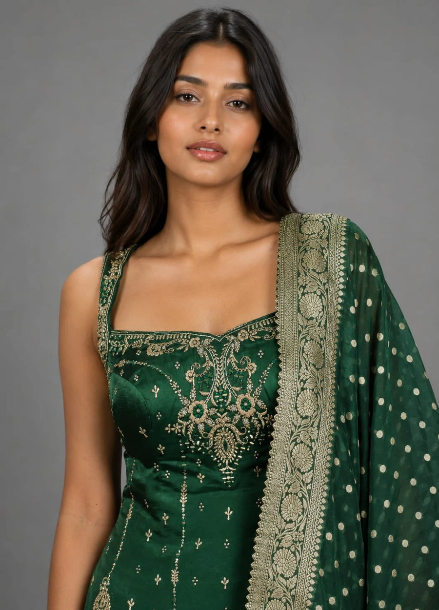 bottle green sharara