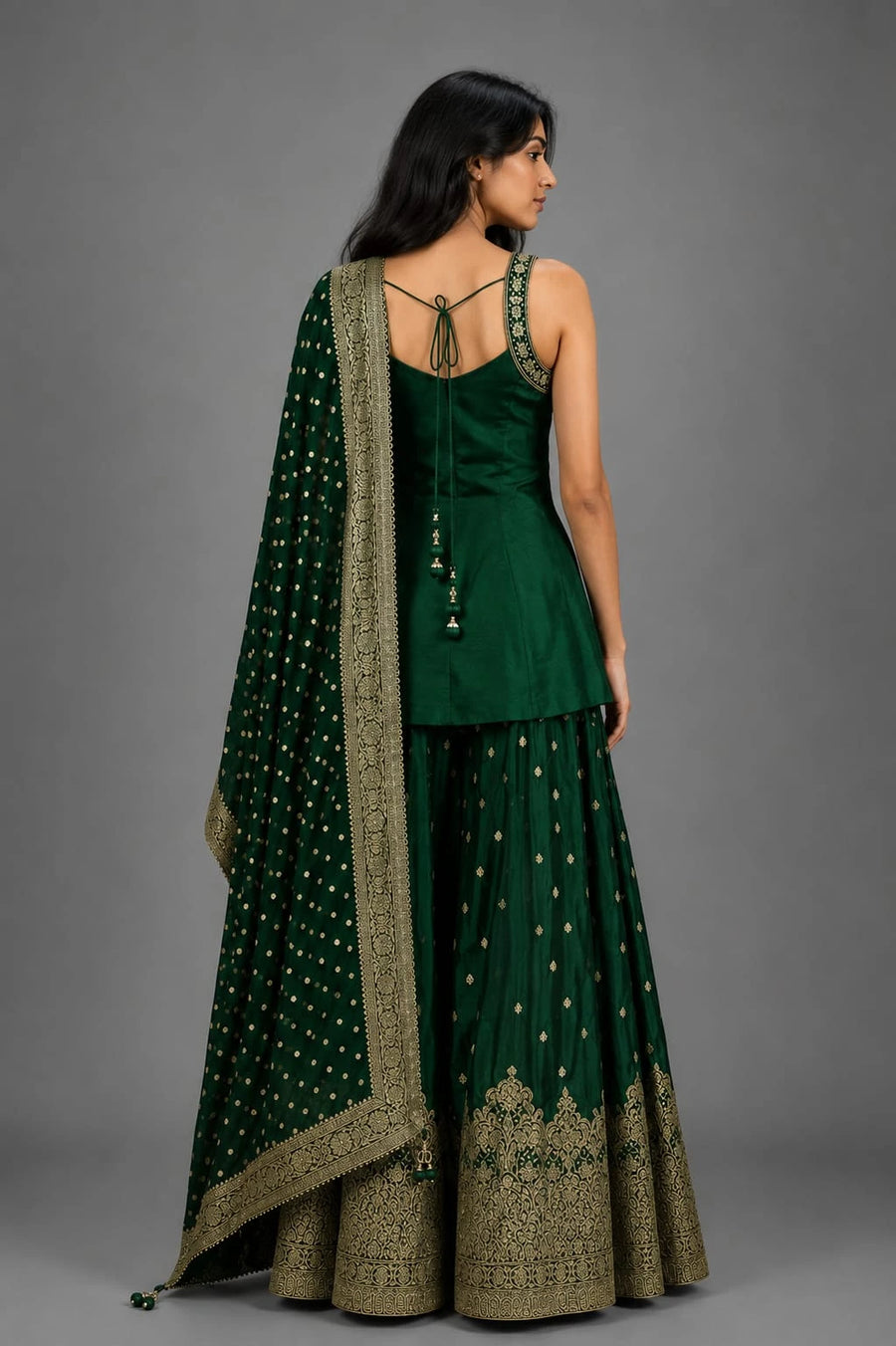 bottle green sharara