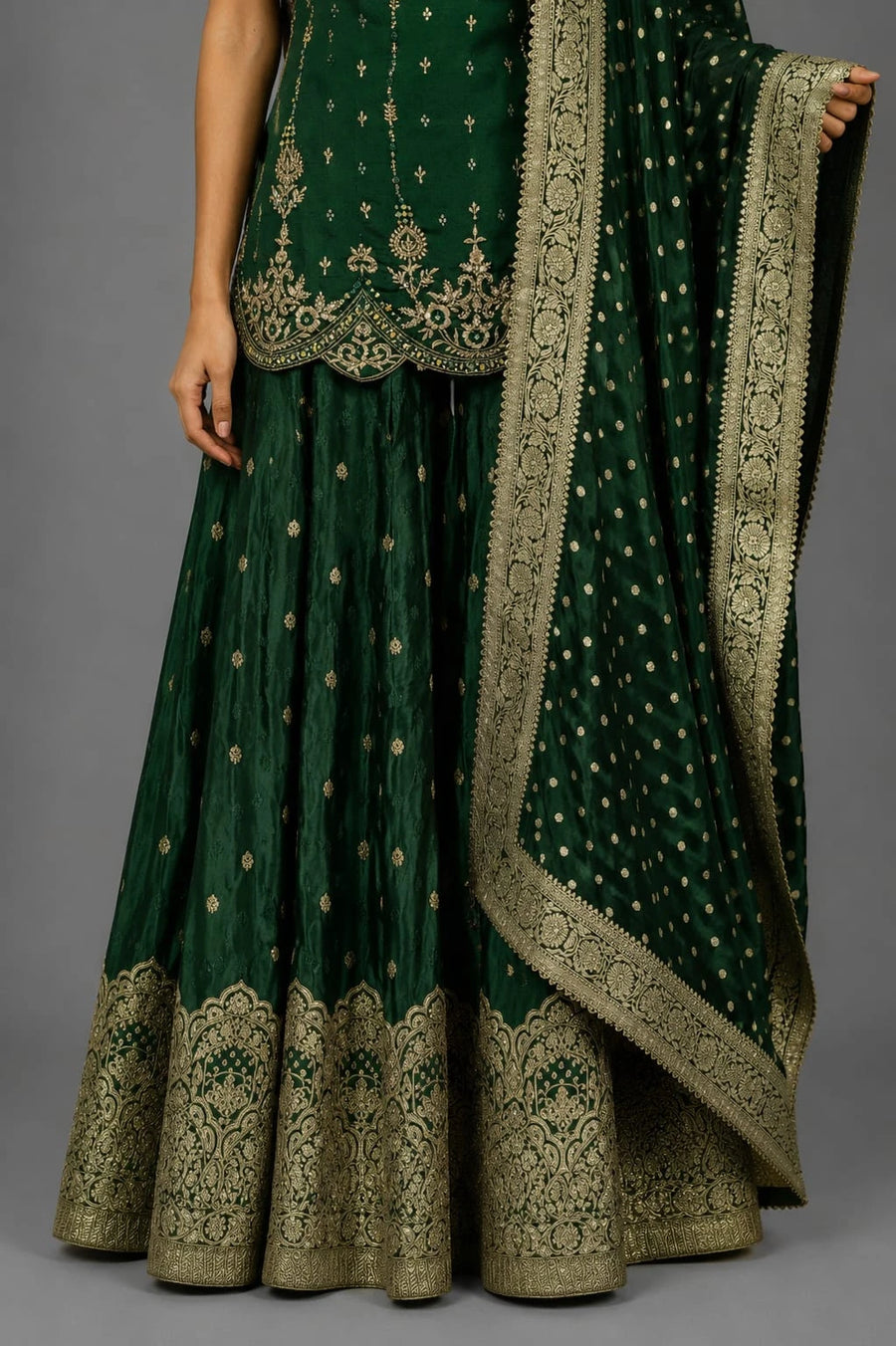 bottle green sharara