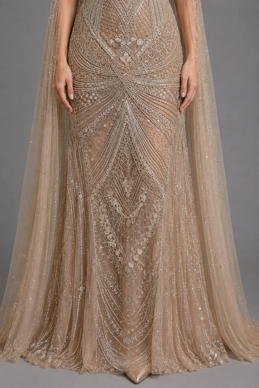 floor length gold gown