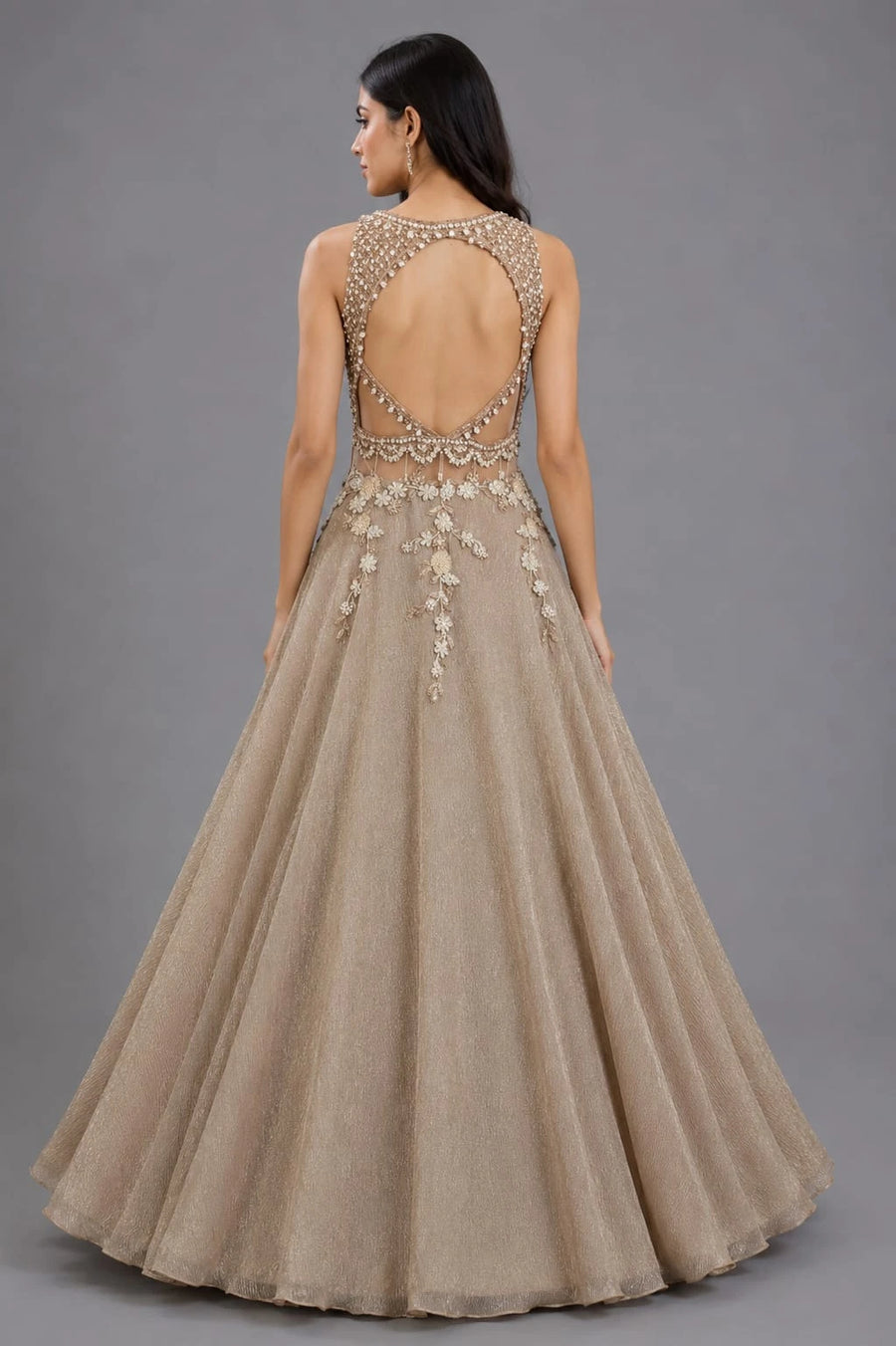 pink gown