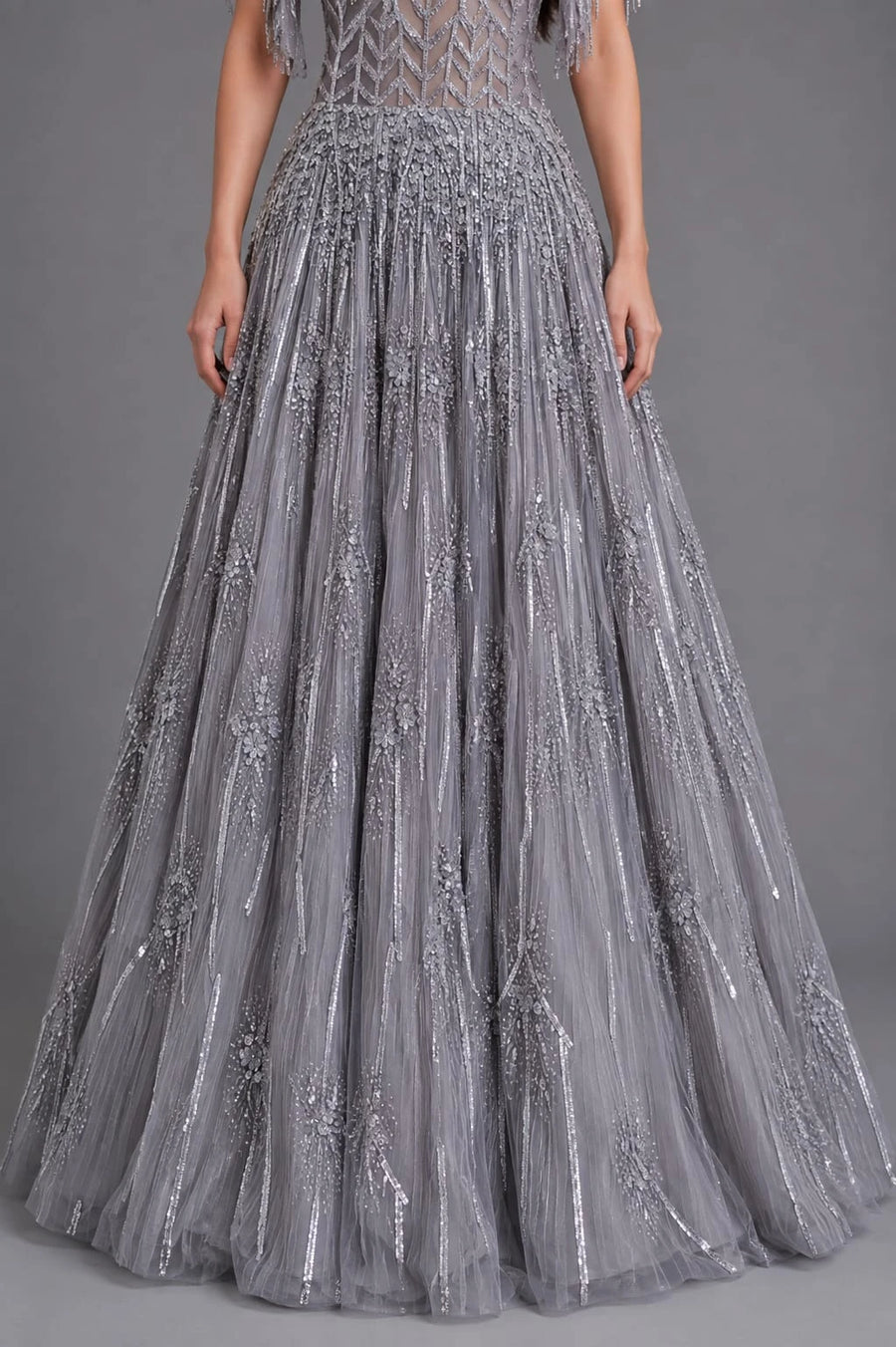 grey gown