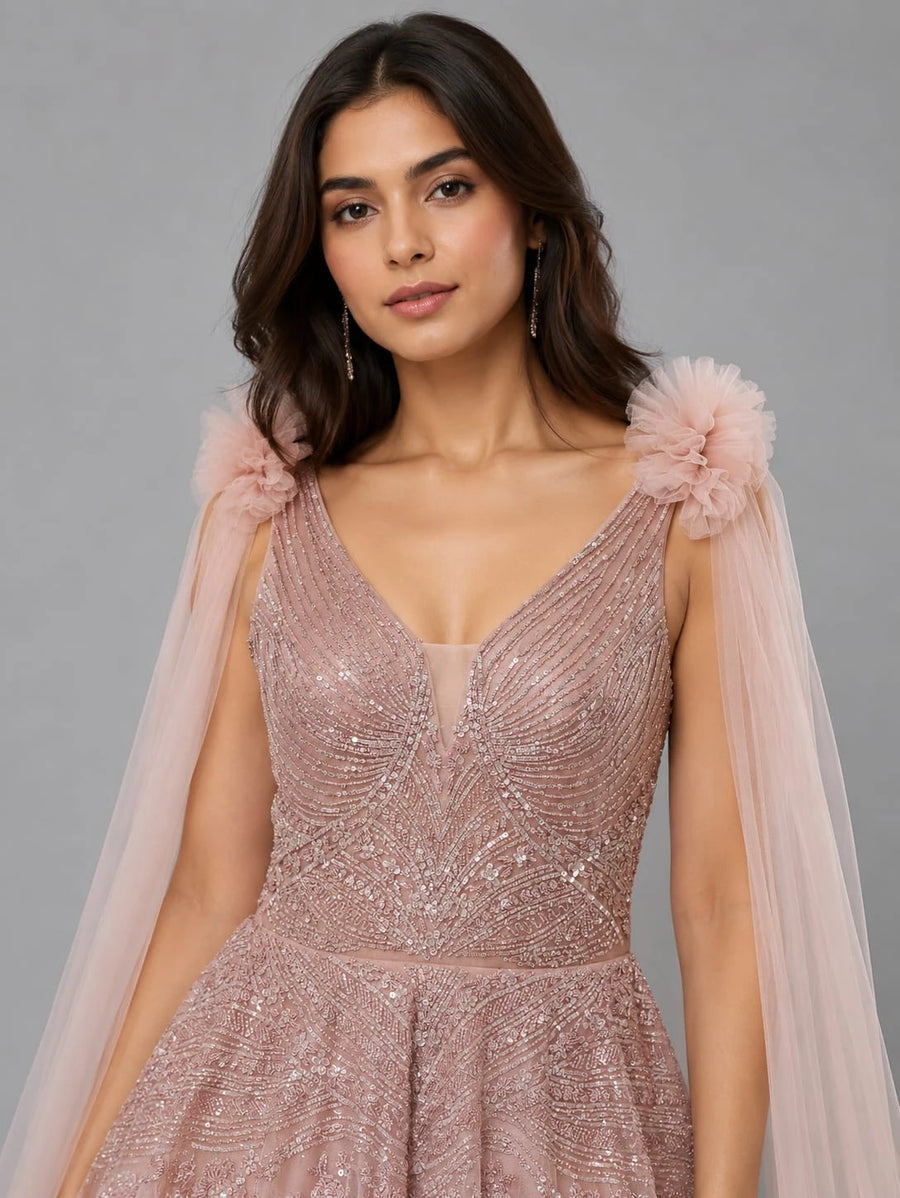 mauve gown