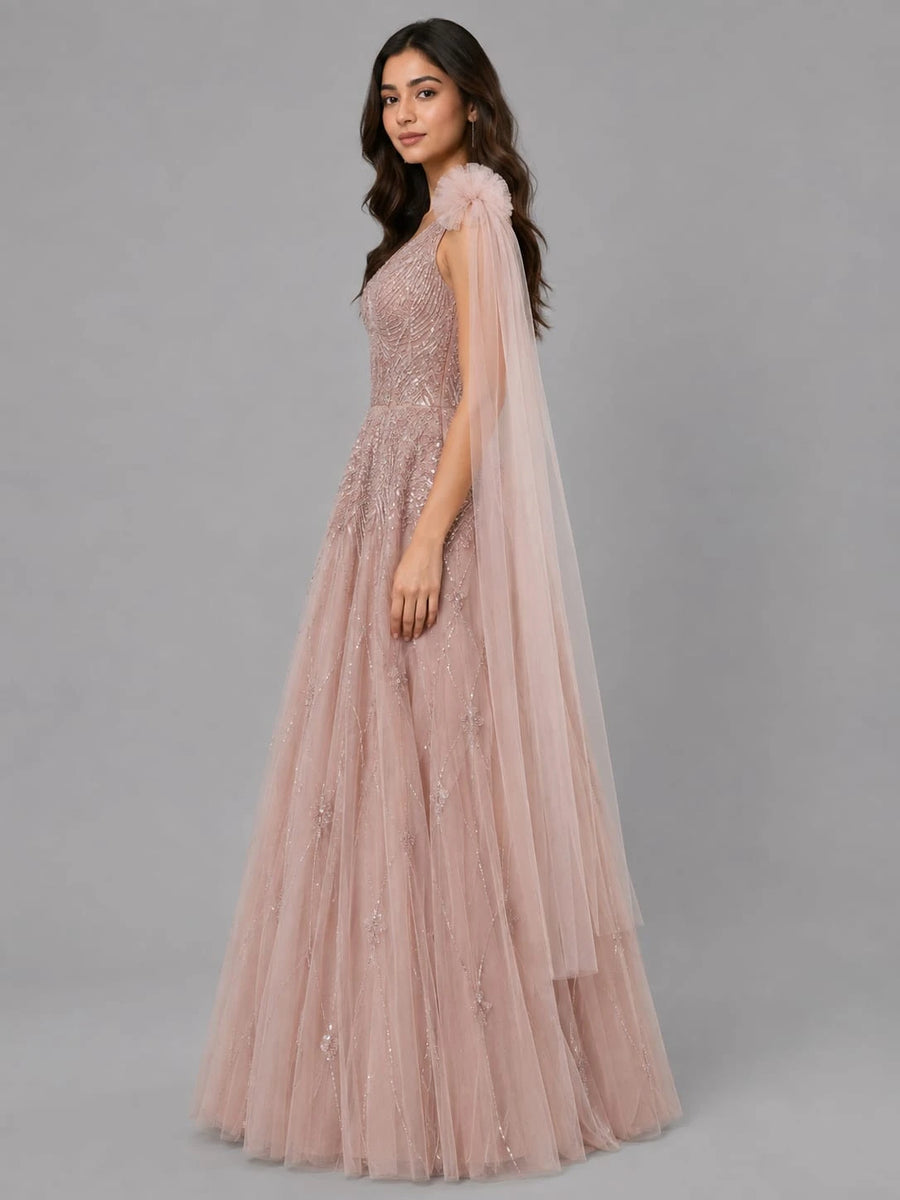 mauve gown
