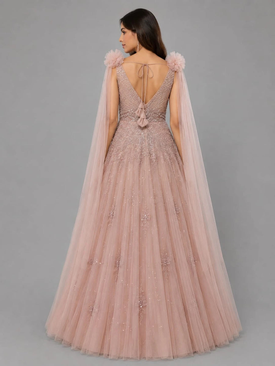 mauve gown