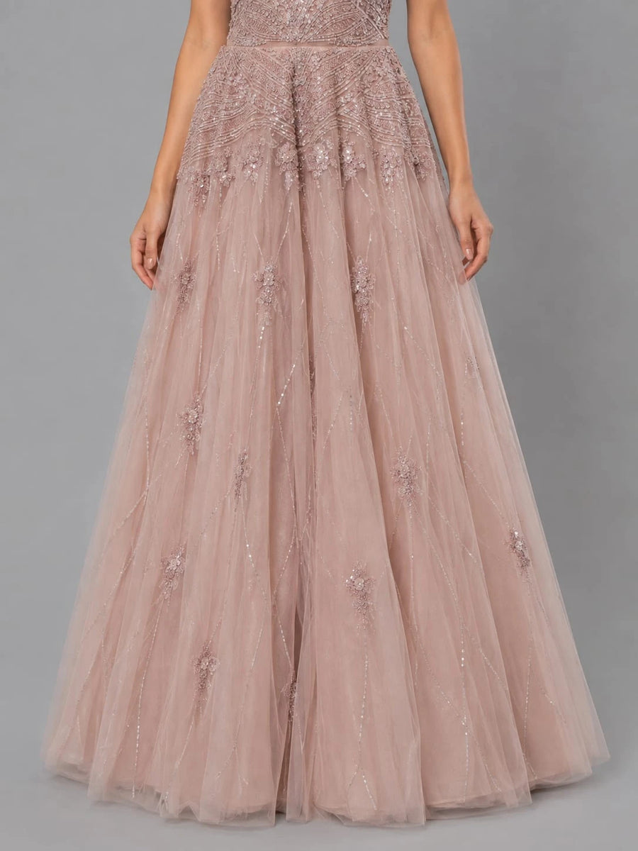 mauve gown