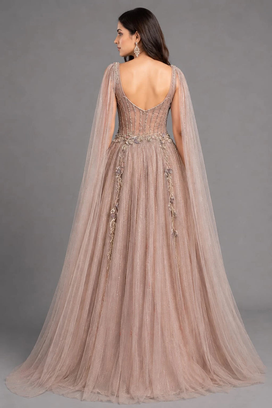 peach gown