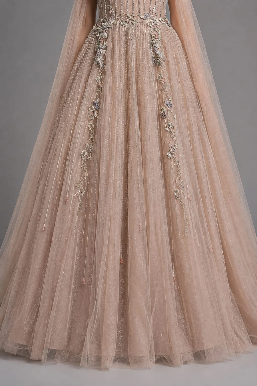 peach gown