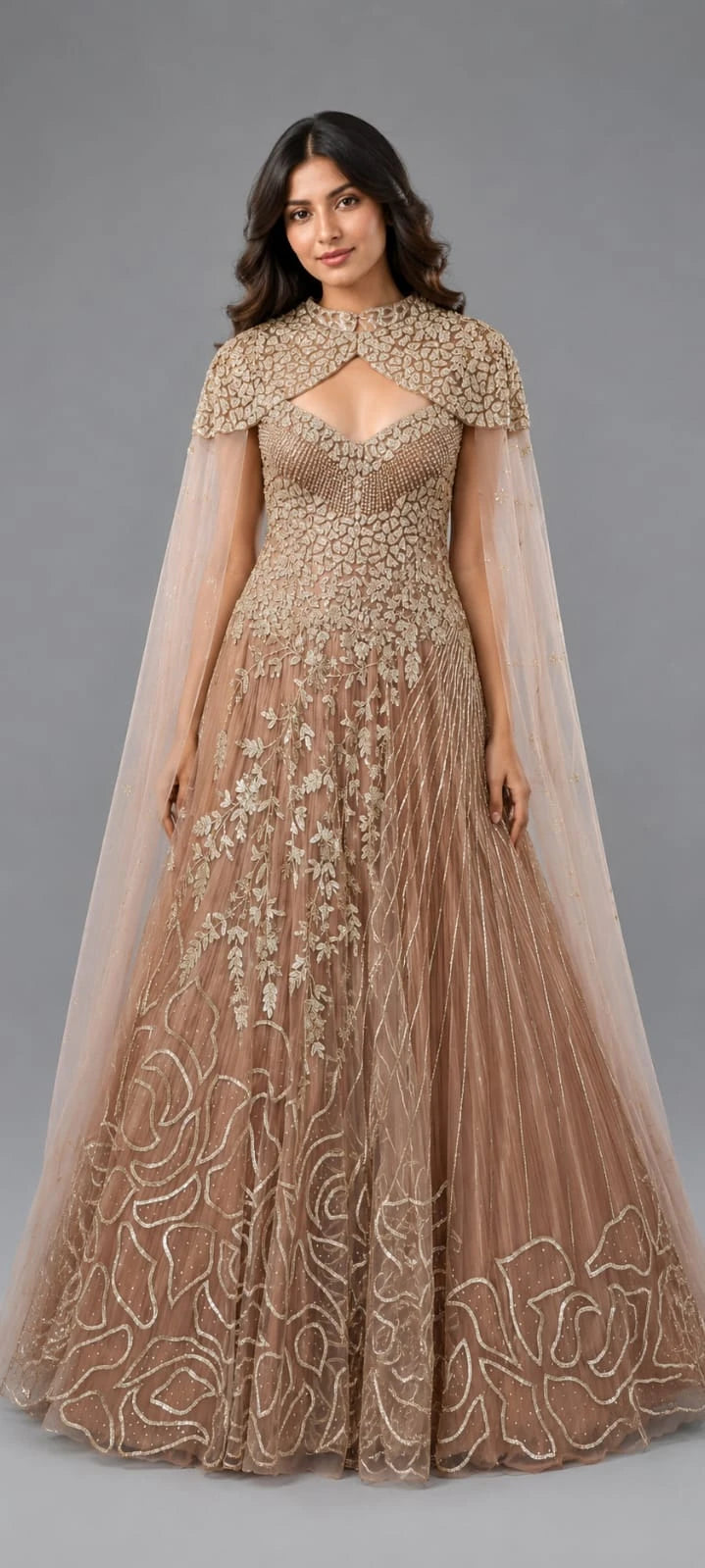Onion Designer Cape Gown