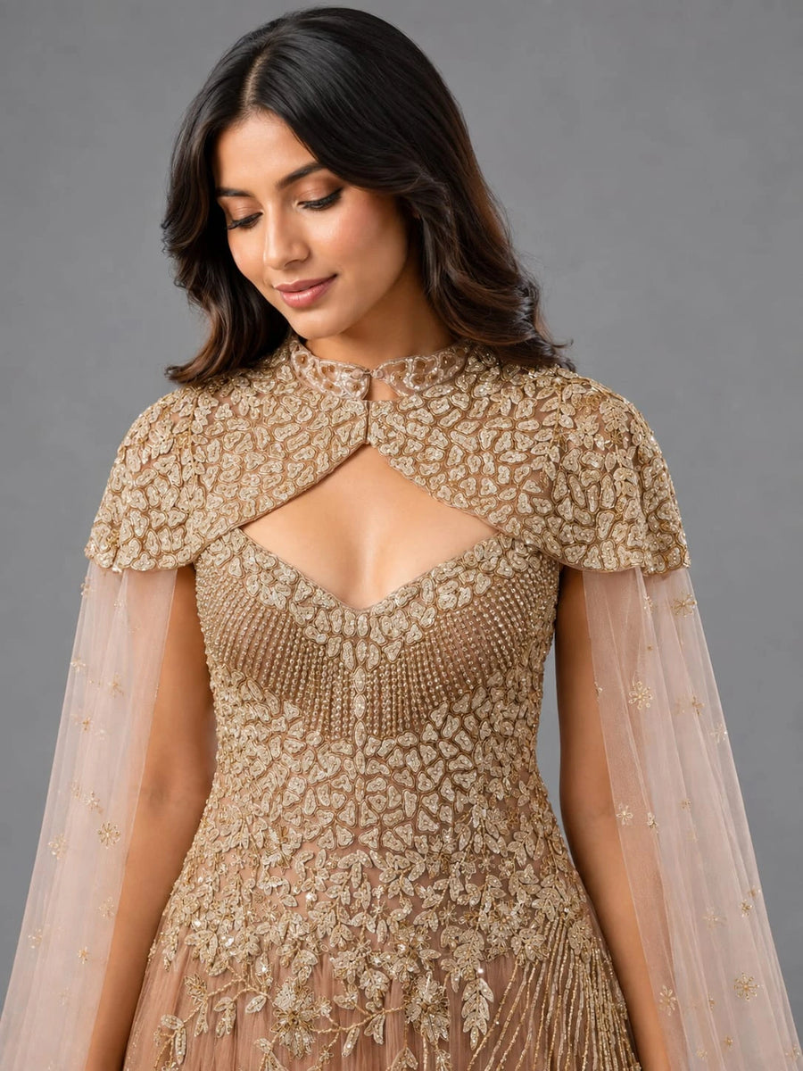 Onion Designer Cape Gown