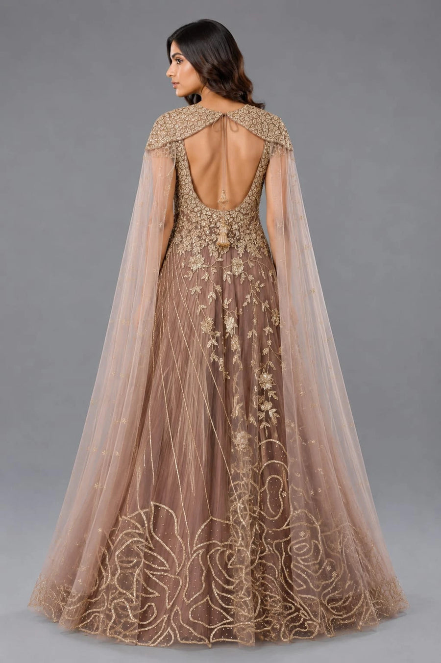 Onion Designer Cape Gown