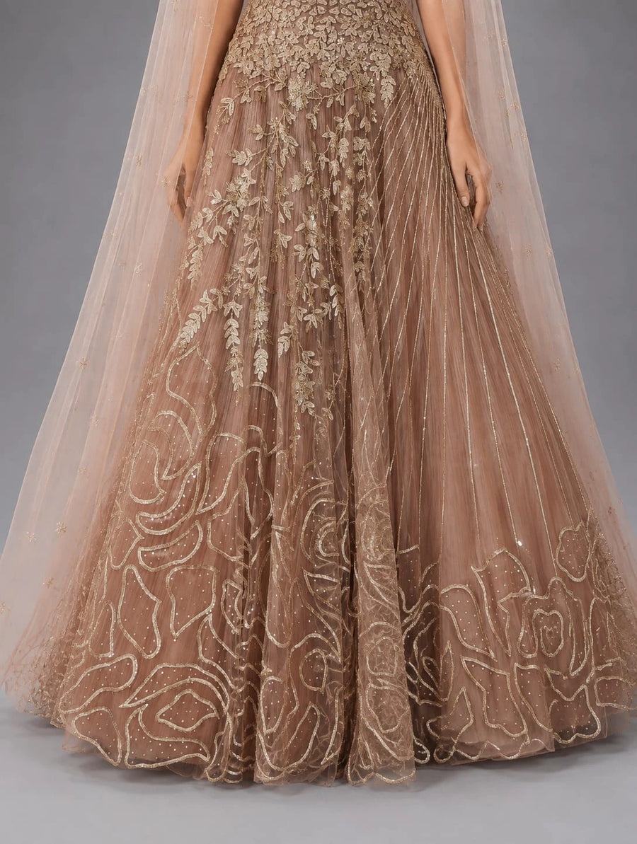Onion Designer Cape Gown