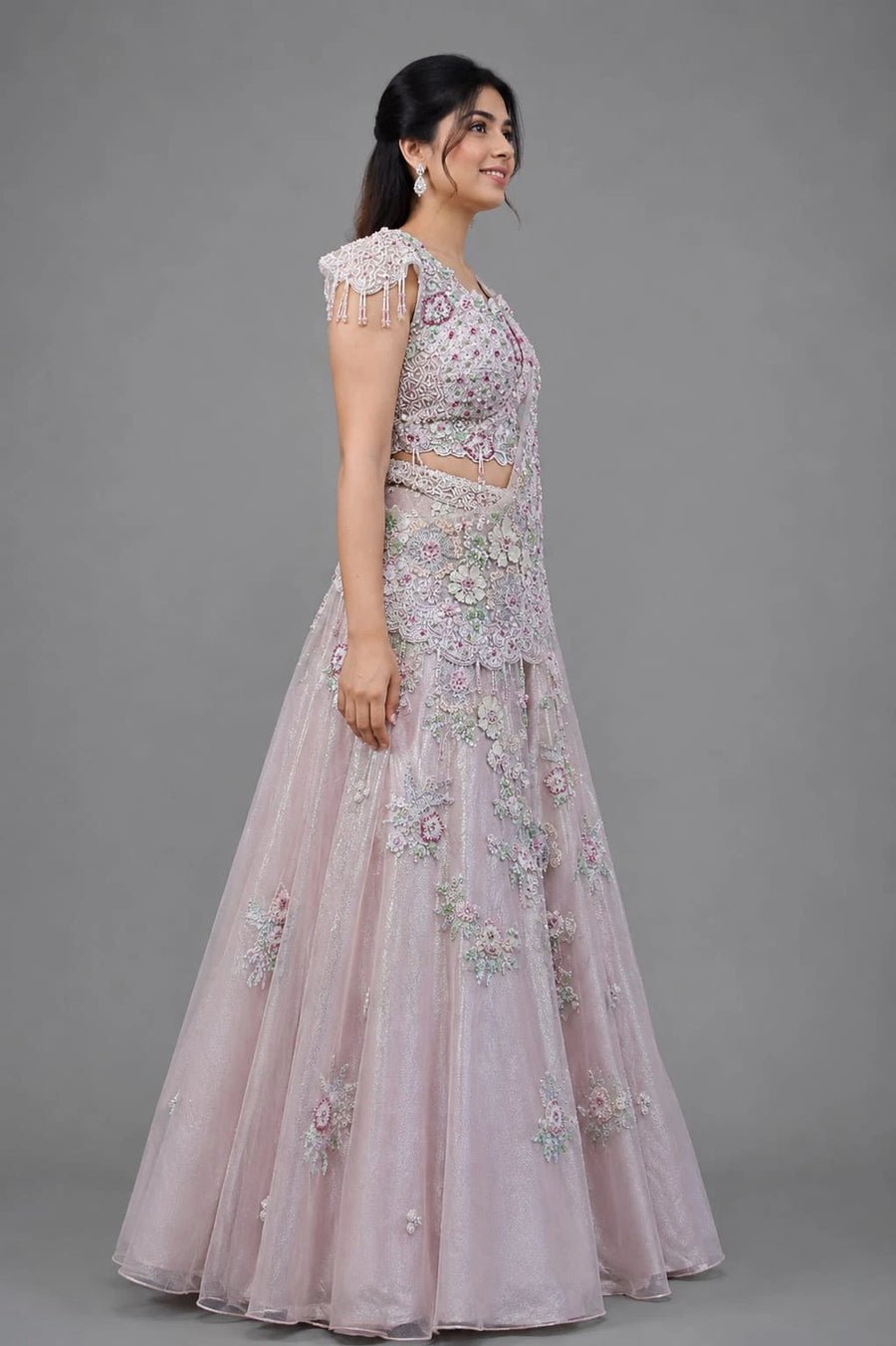 pastel pink lehenga