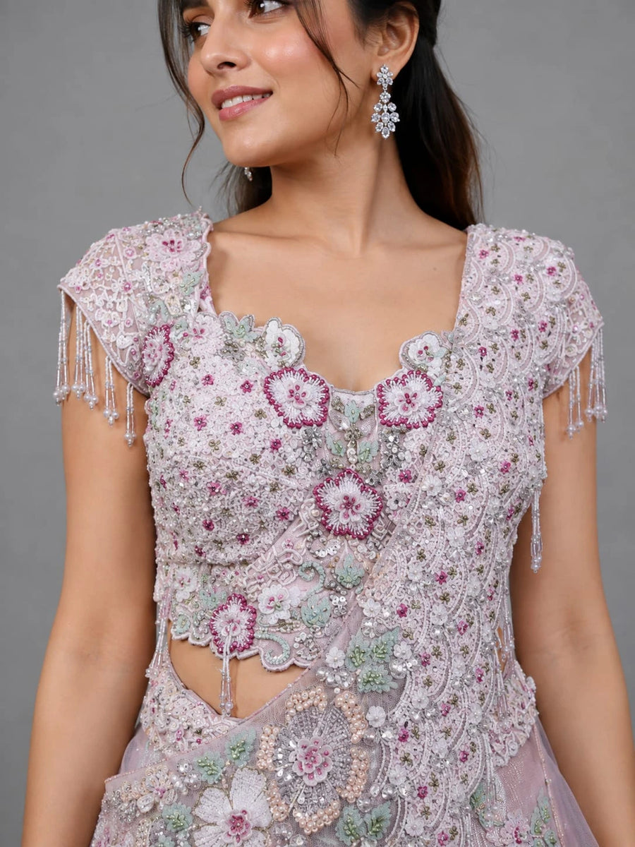 pastel pink lehenga