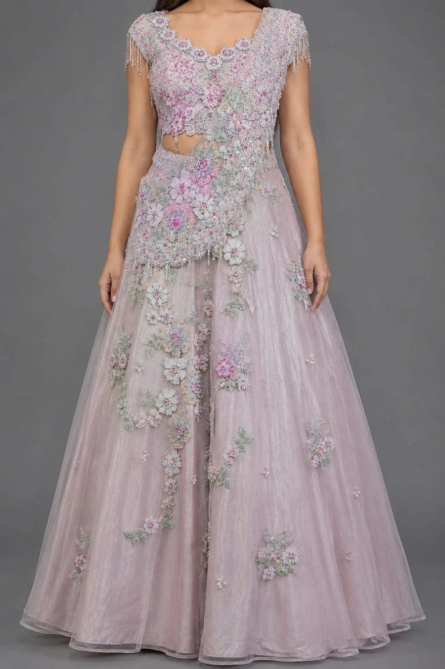 pastel pink lehenga