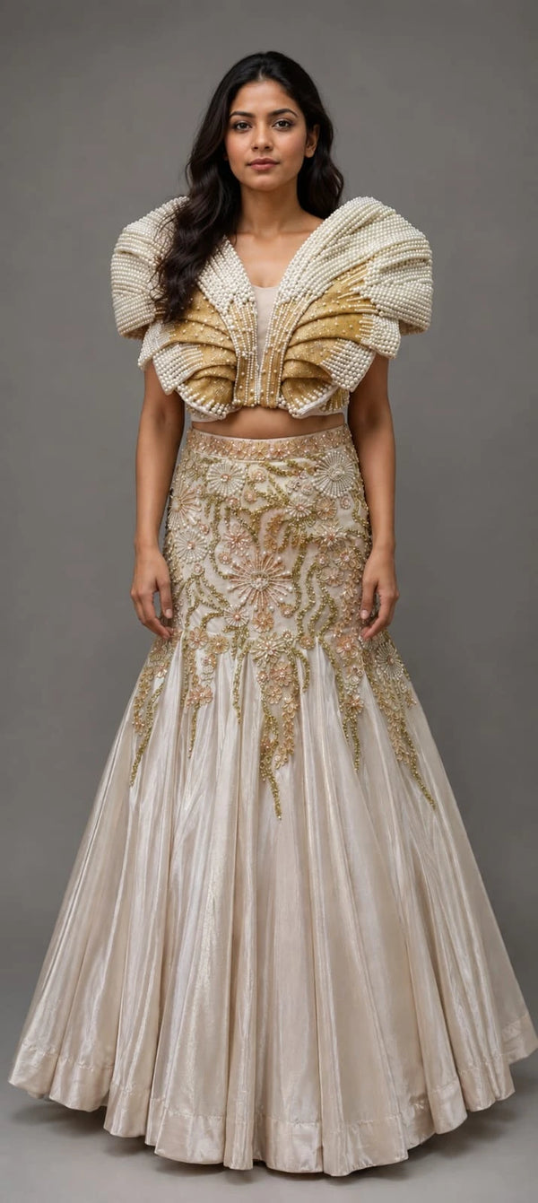 Pearl Embellished Lehenga