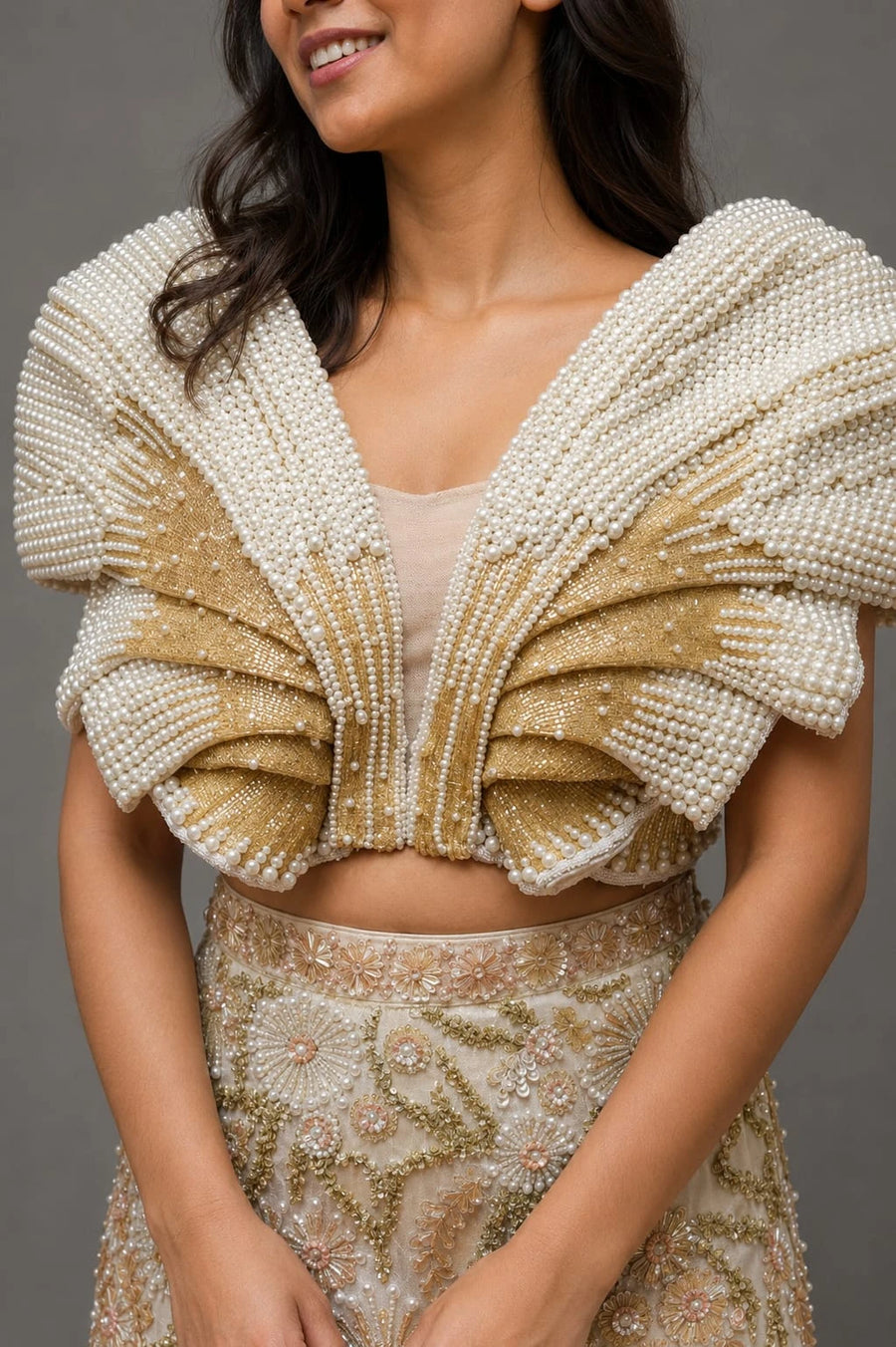 Pearl Embellished Lehenga