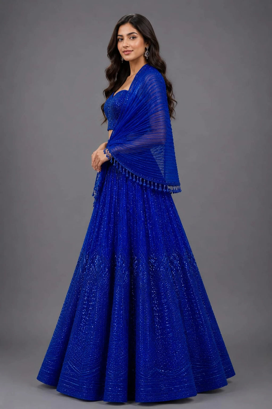 Royal Blue Designer Lehenga