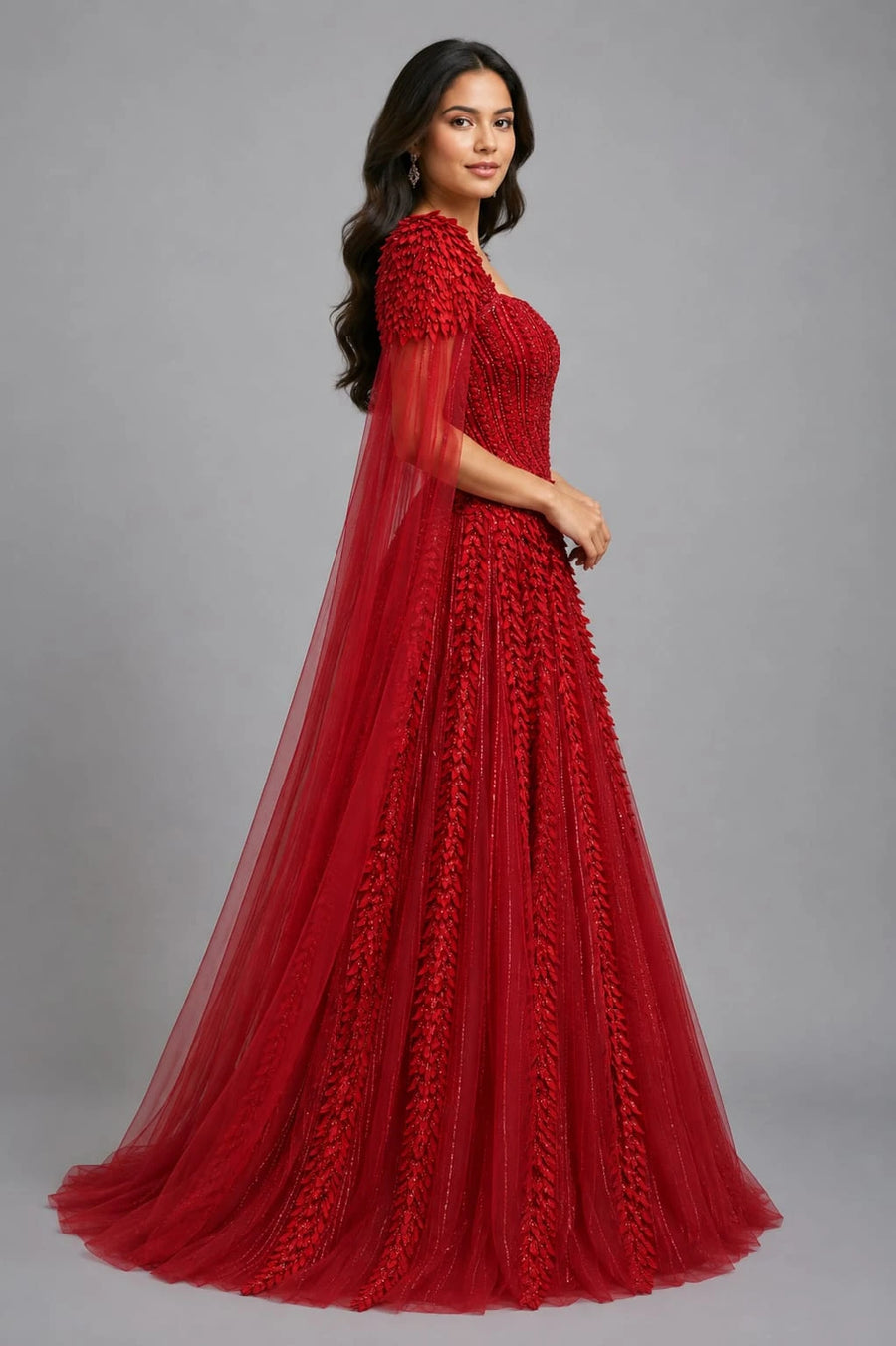red gown