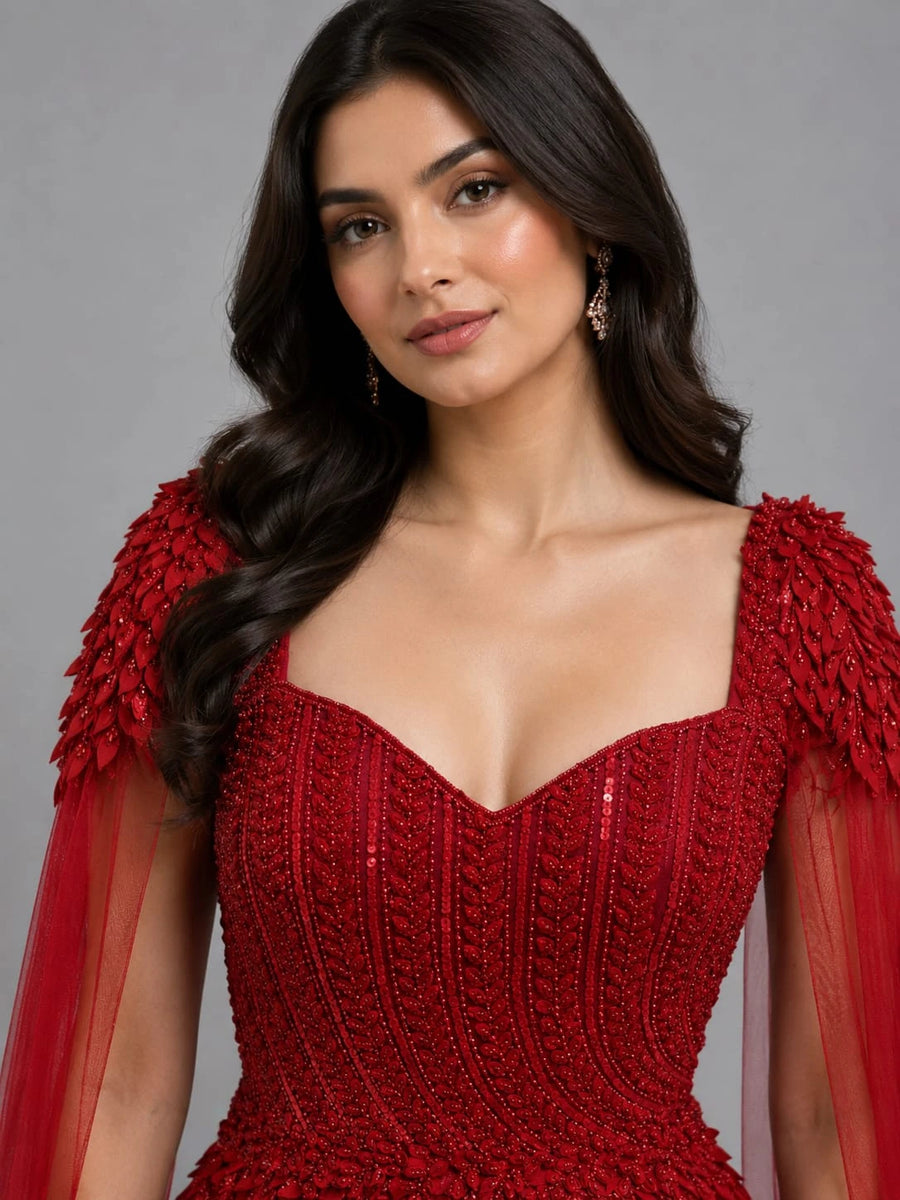 red gown