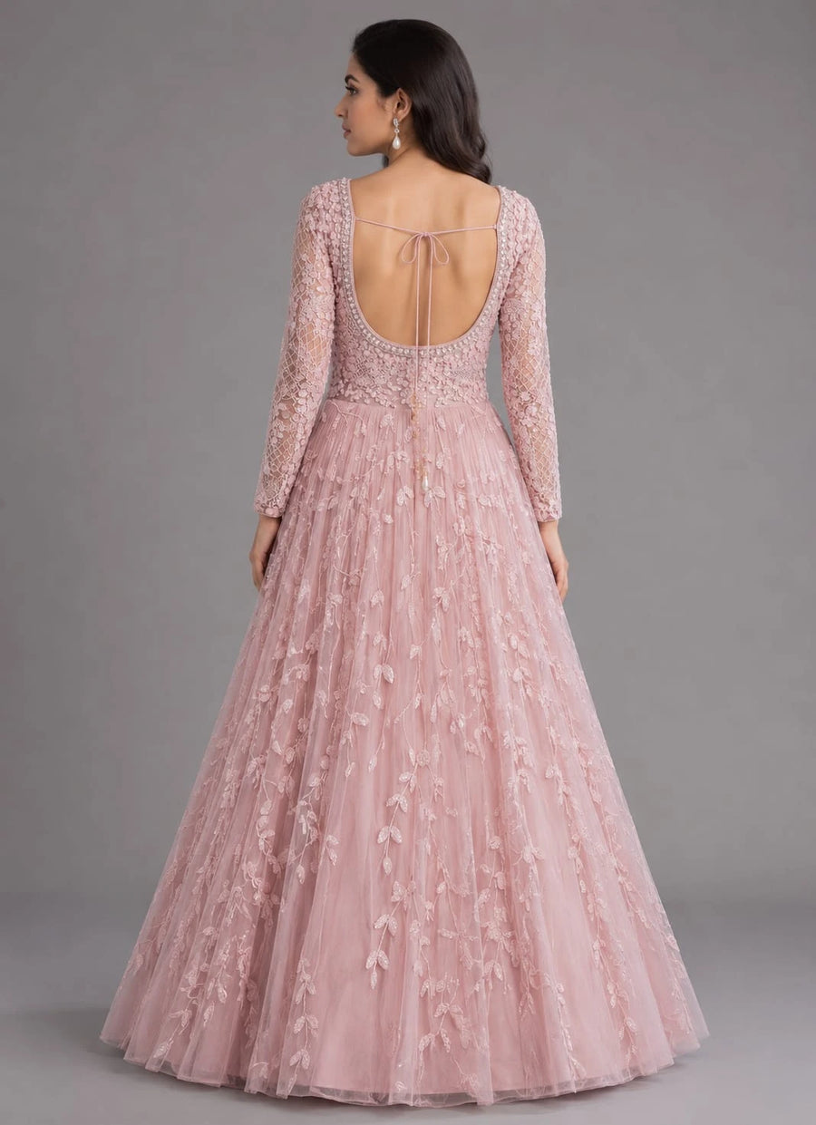 blush pink gown