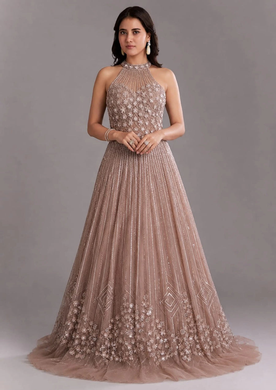 chocolate brown gown