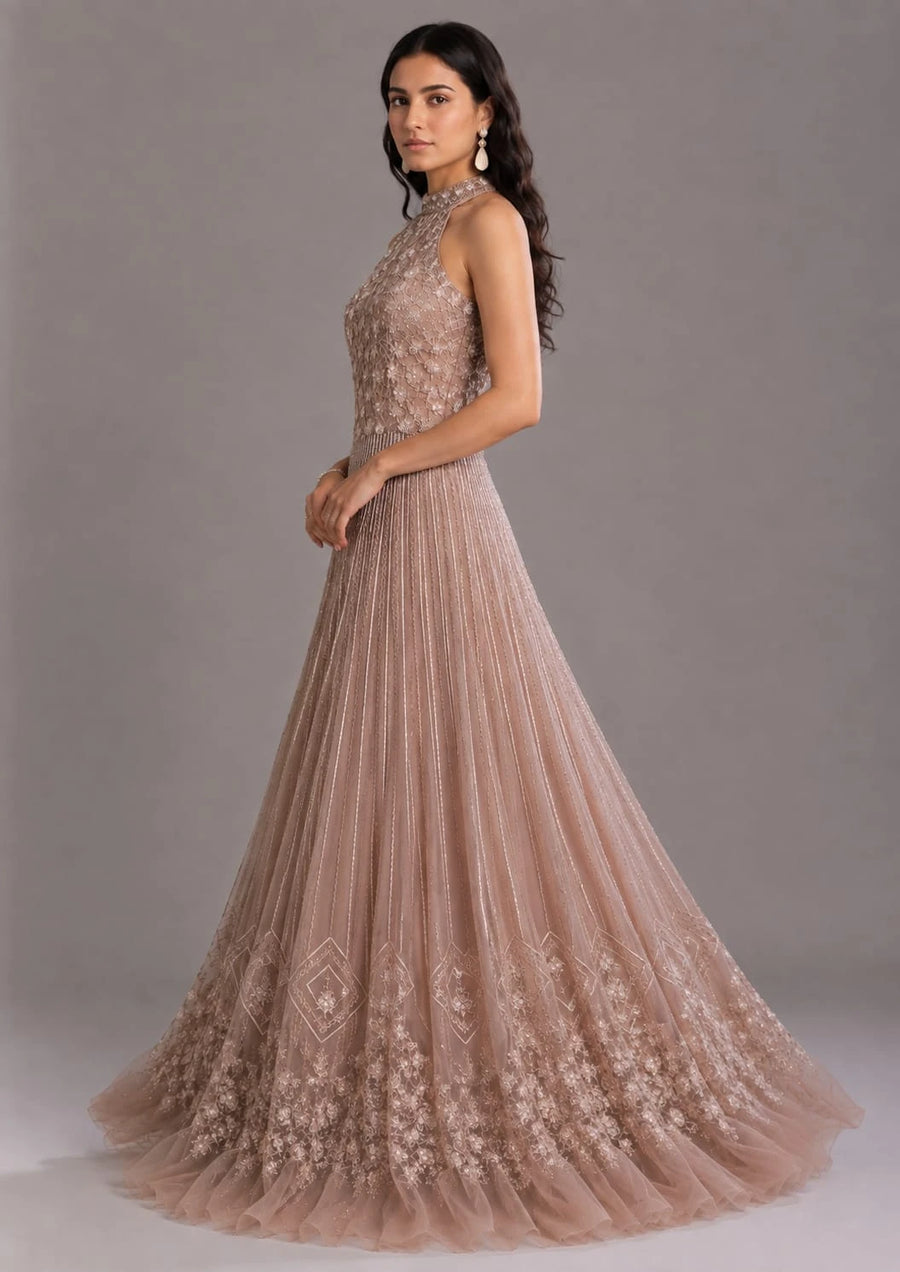 chocolate brown gown