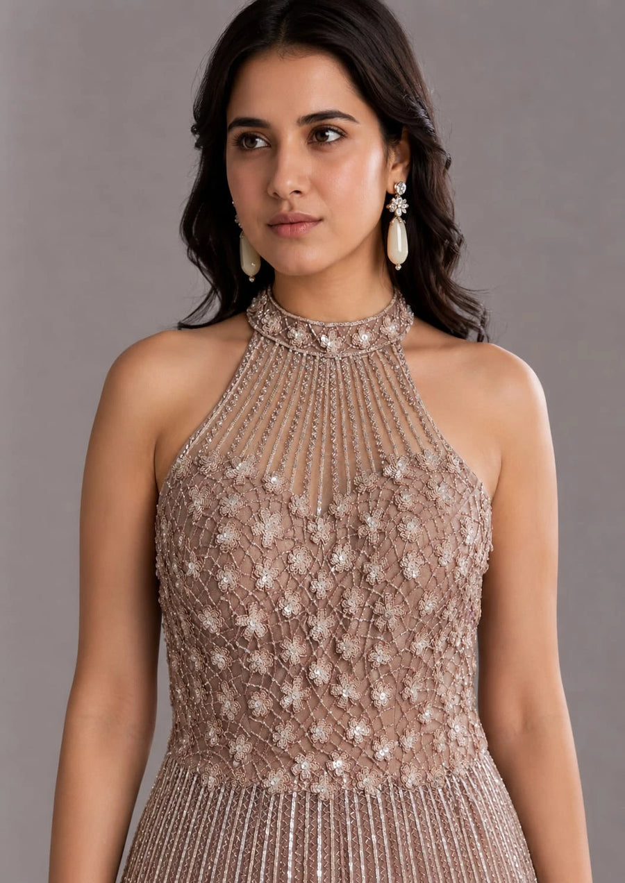 chocolate brown gown