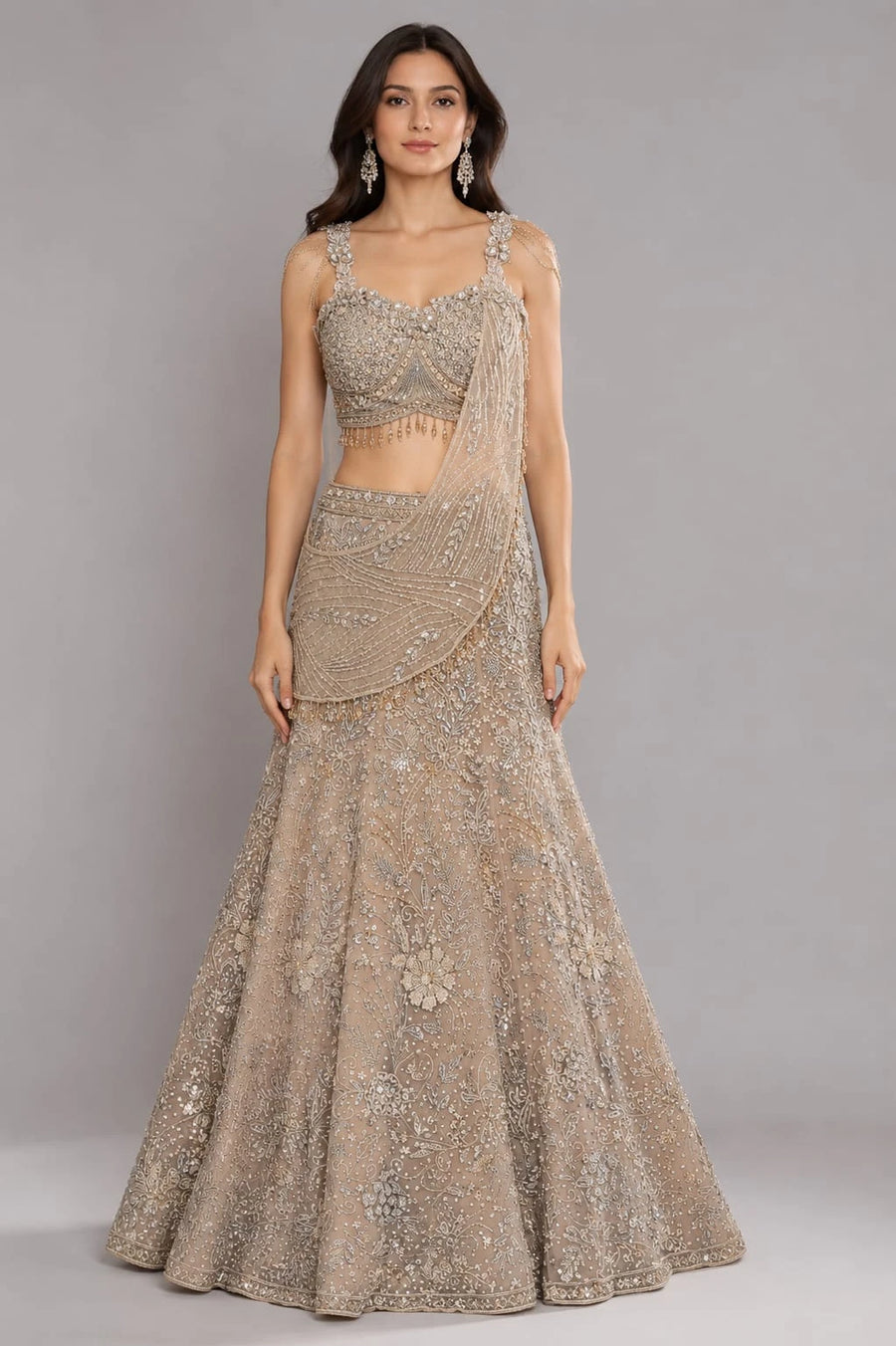 golden lehenga for women