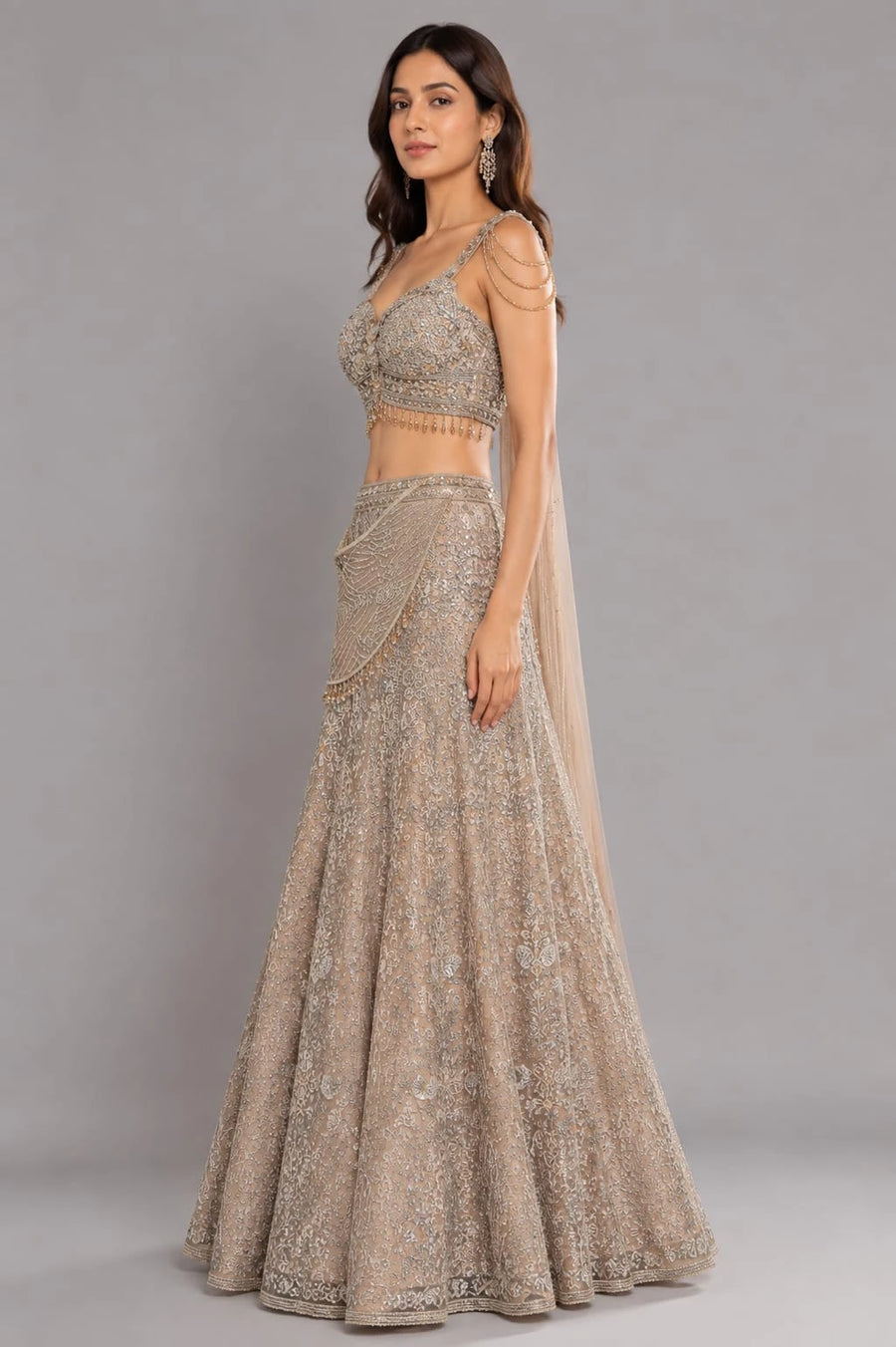 golden lehenga for women