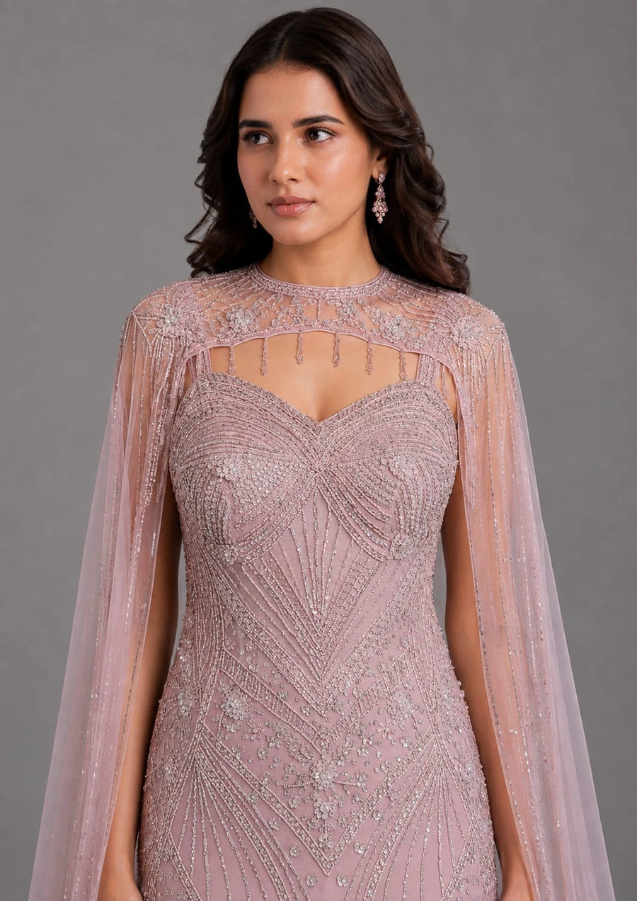 onion pink gown