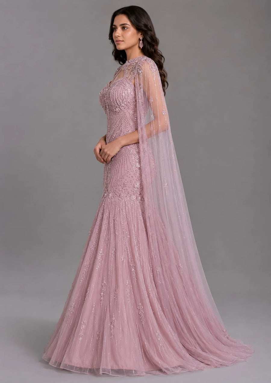onion pink gown