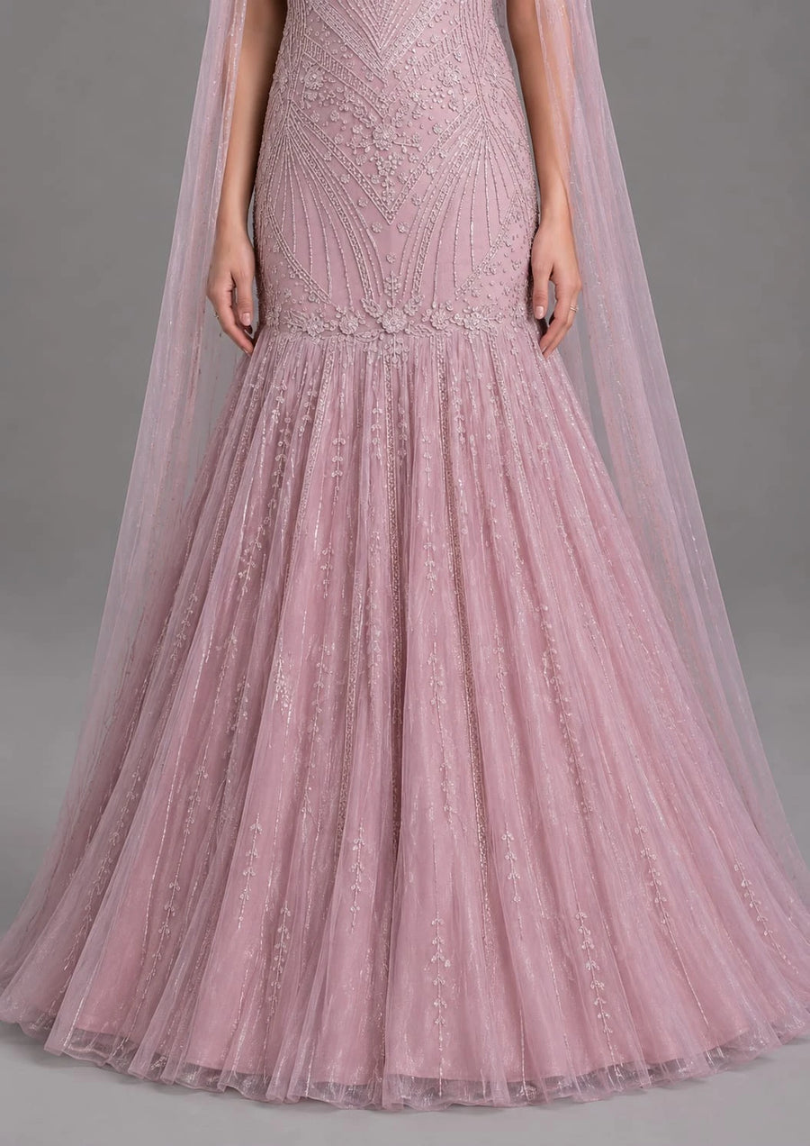 onion pink gown