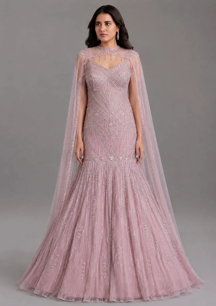 onion pink gown