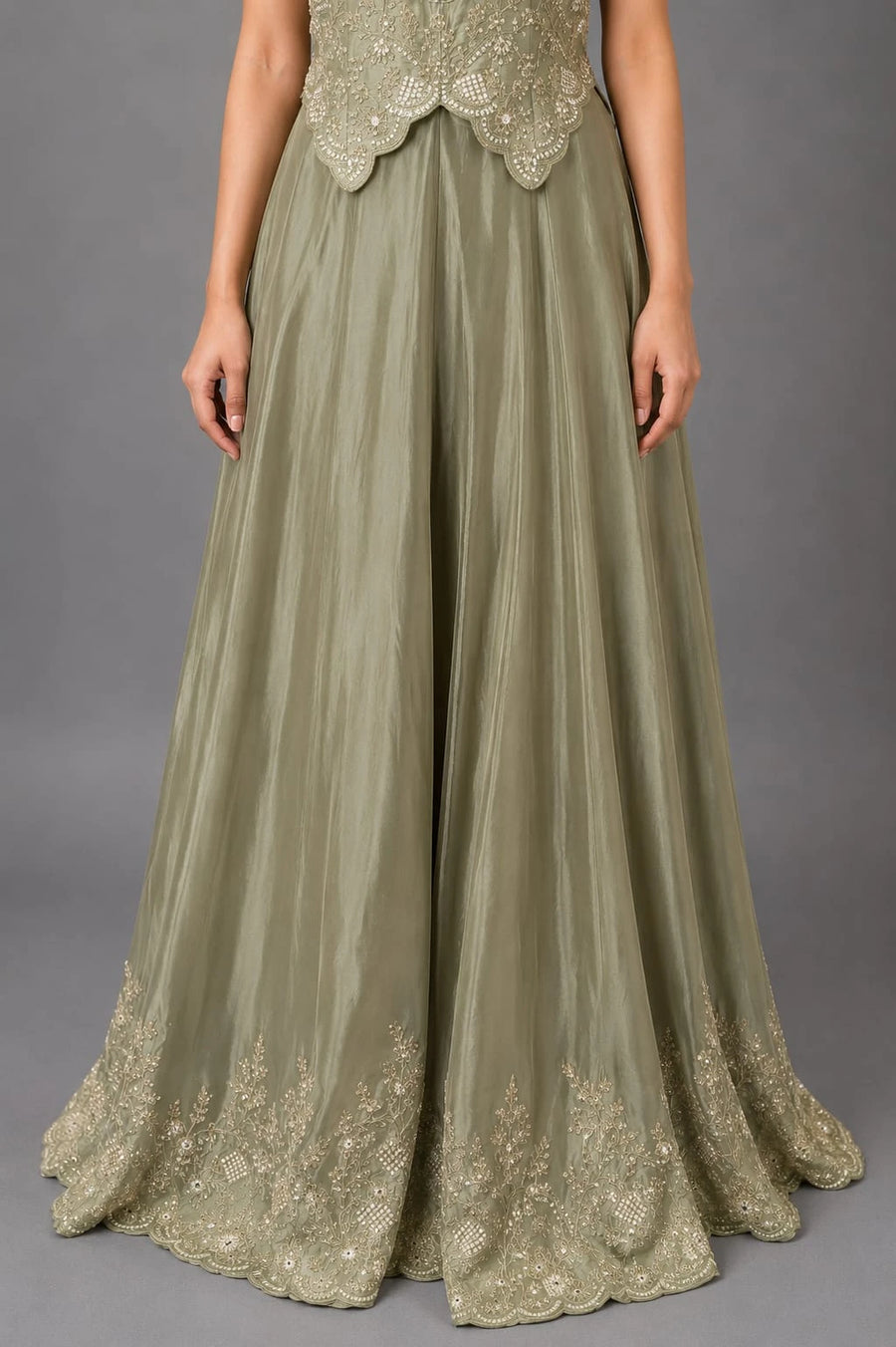 Sea Green Sharara Set