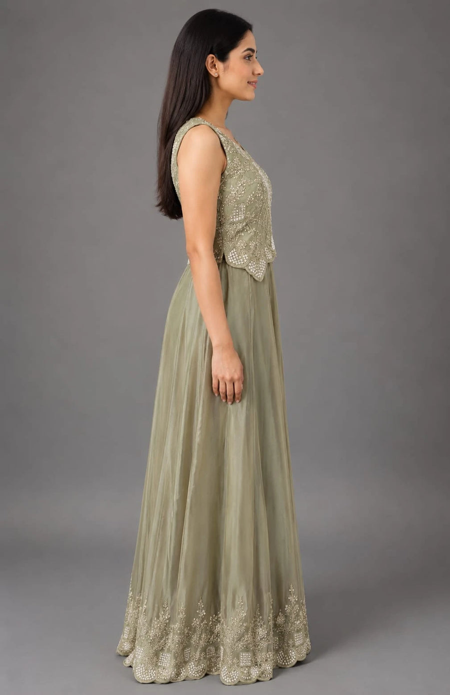 Sea Green Sharara Set