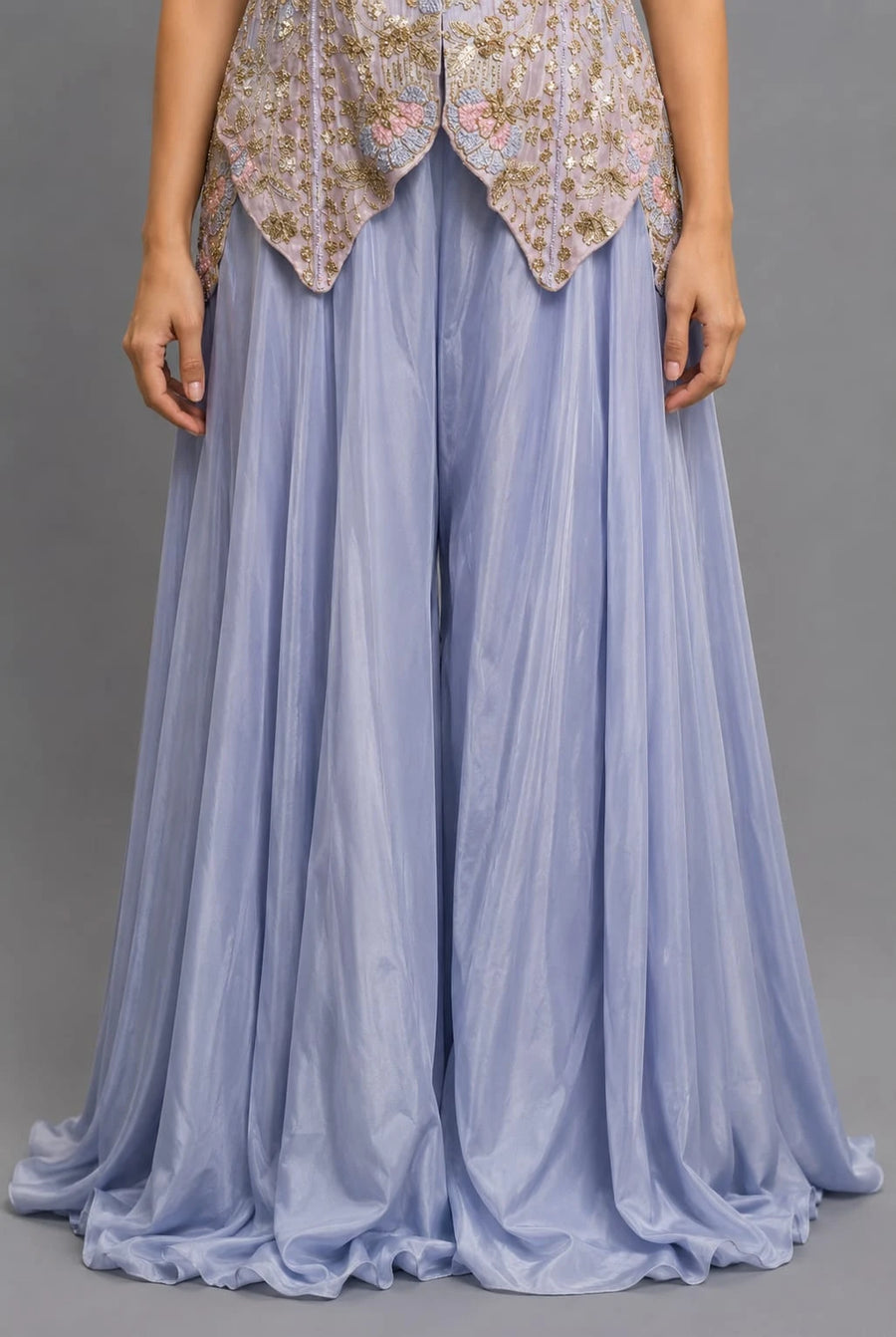 Peacock Blue Sharara Set