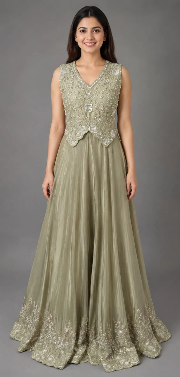 Sea Green Sharara Set