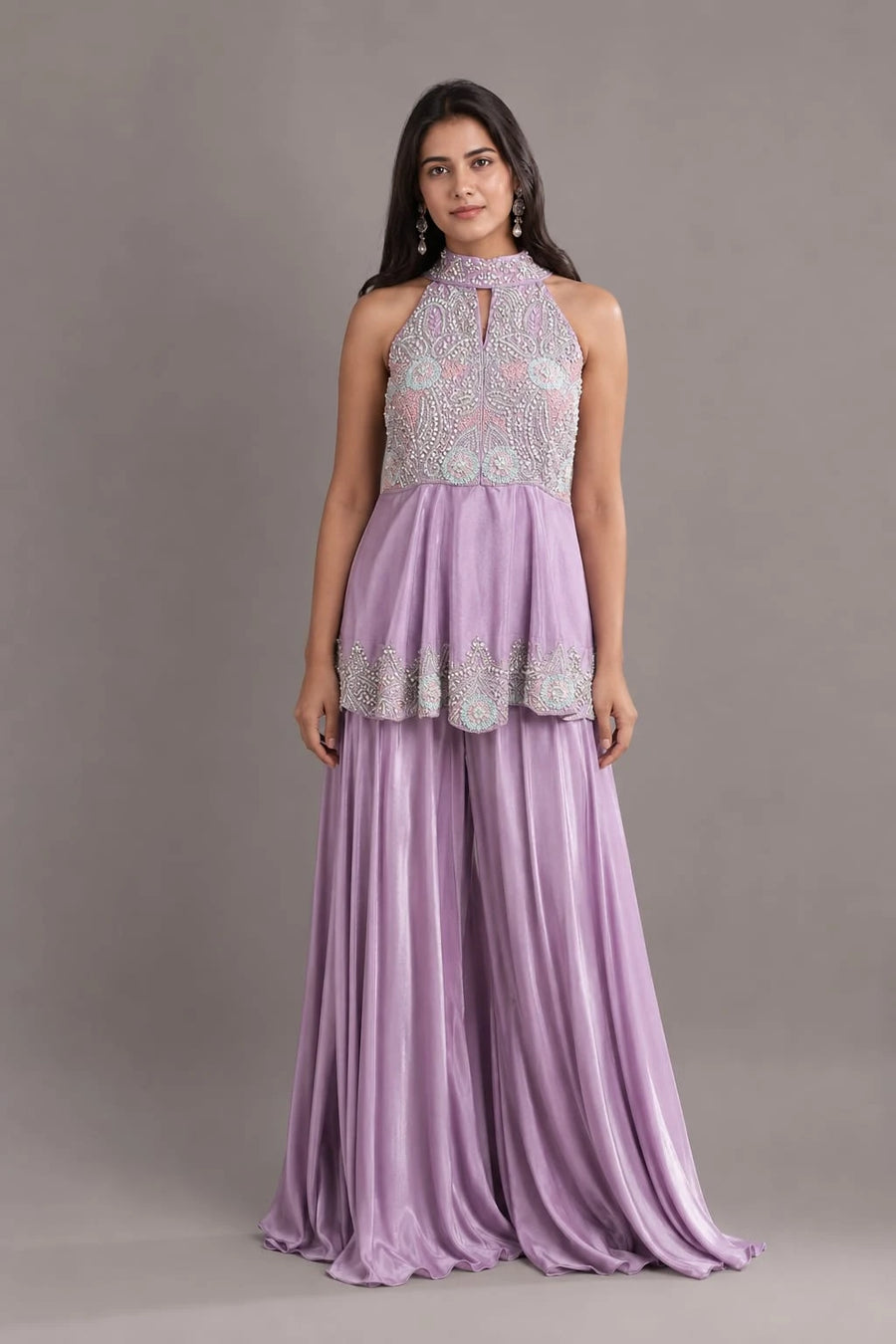 Lavender Peplum Suit