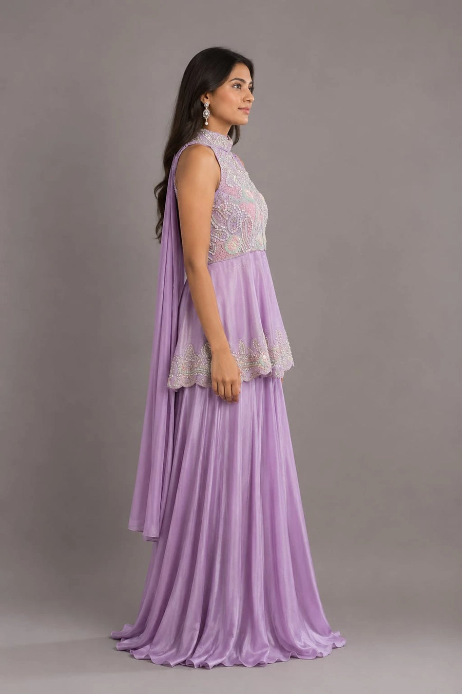 Lavender Peplum Suit