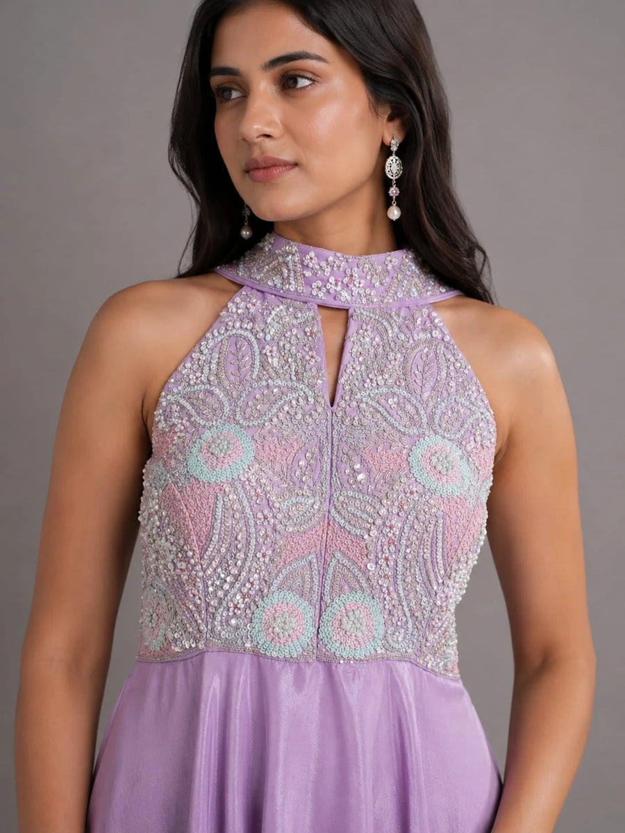 Lavender Peplum Suit
