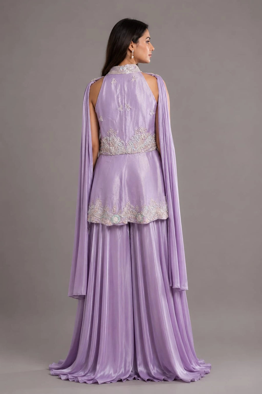 Lavender Peplum Suit