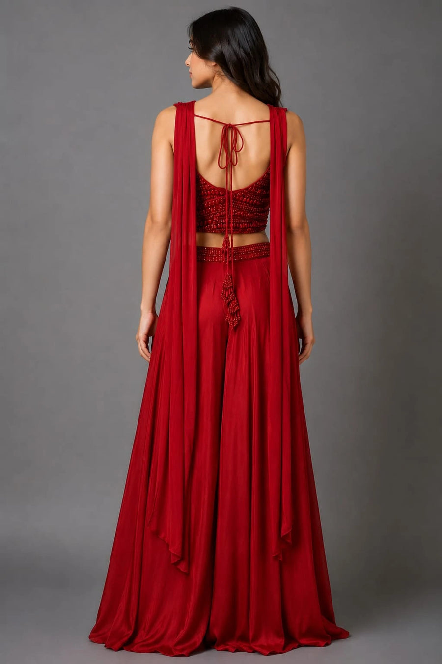 Red Sharara Dress for Women