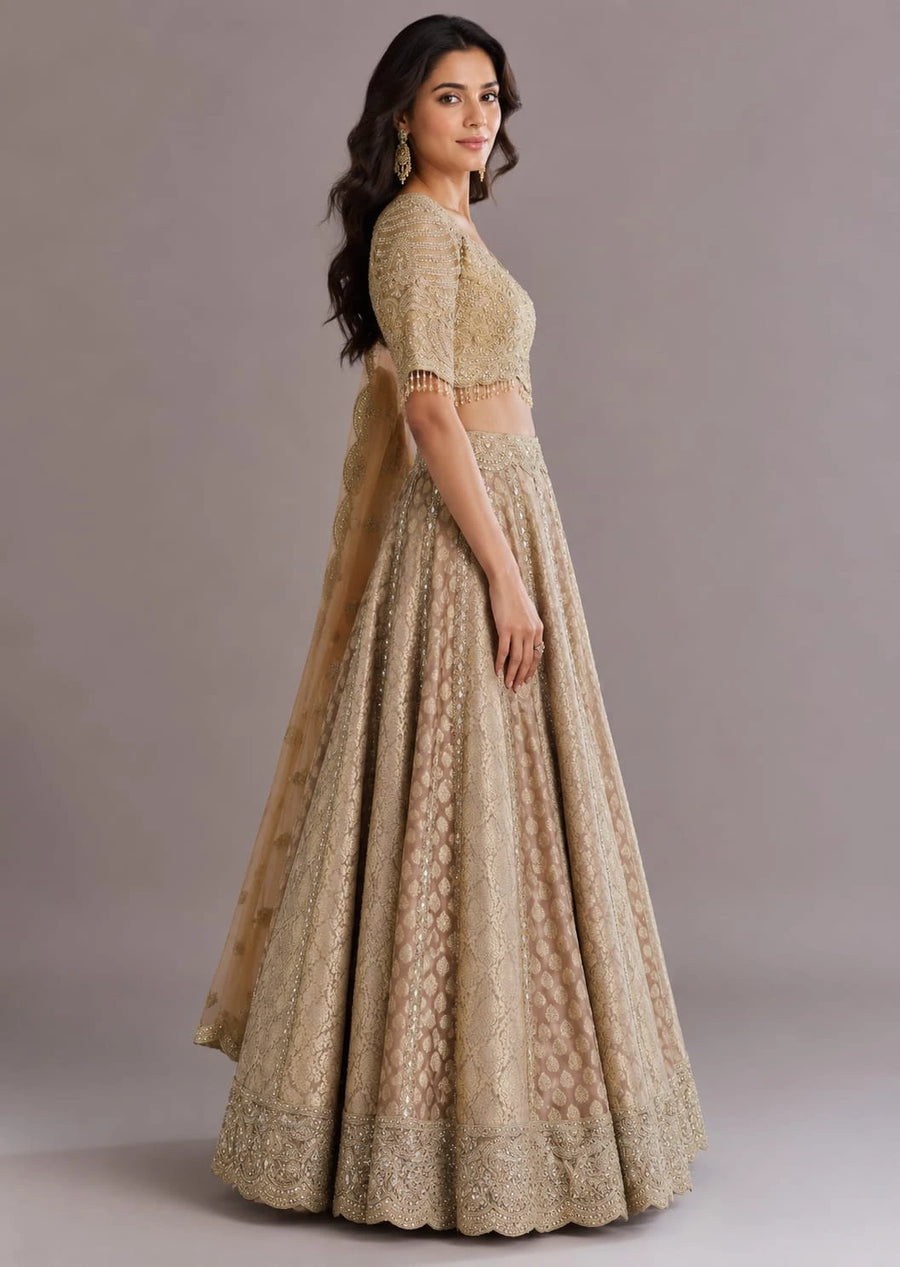 Golden Lehenga for Women