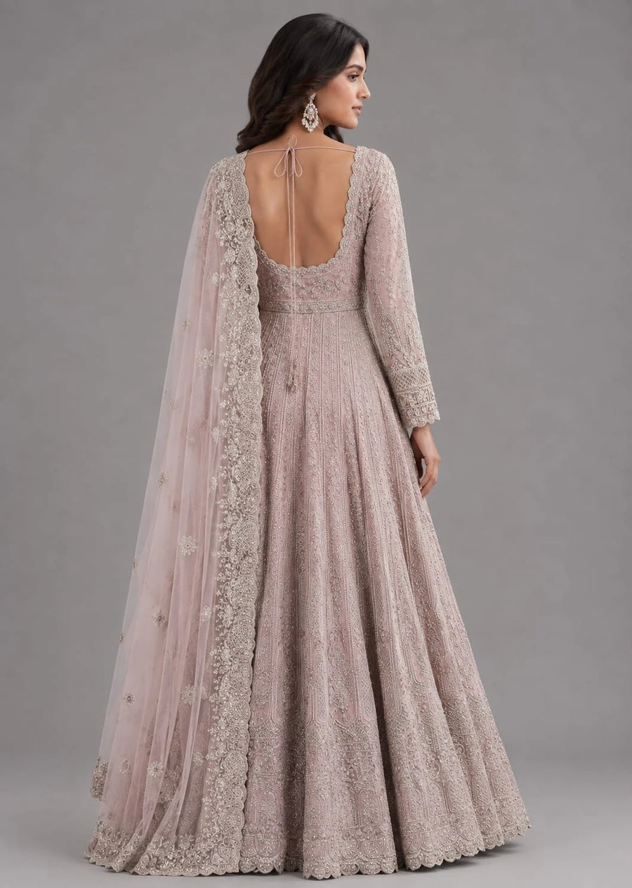 pink indo western