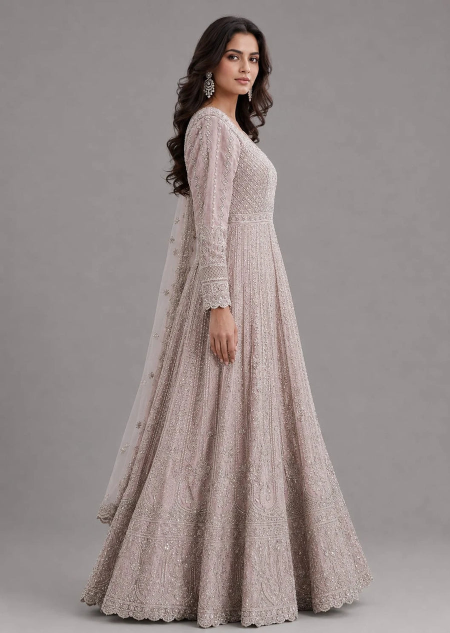 pink indo western