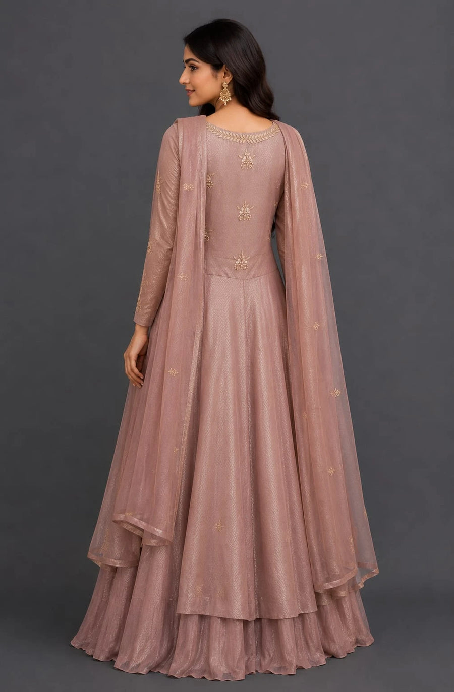 mauve indo western dress